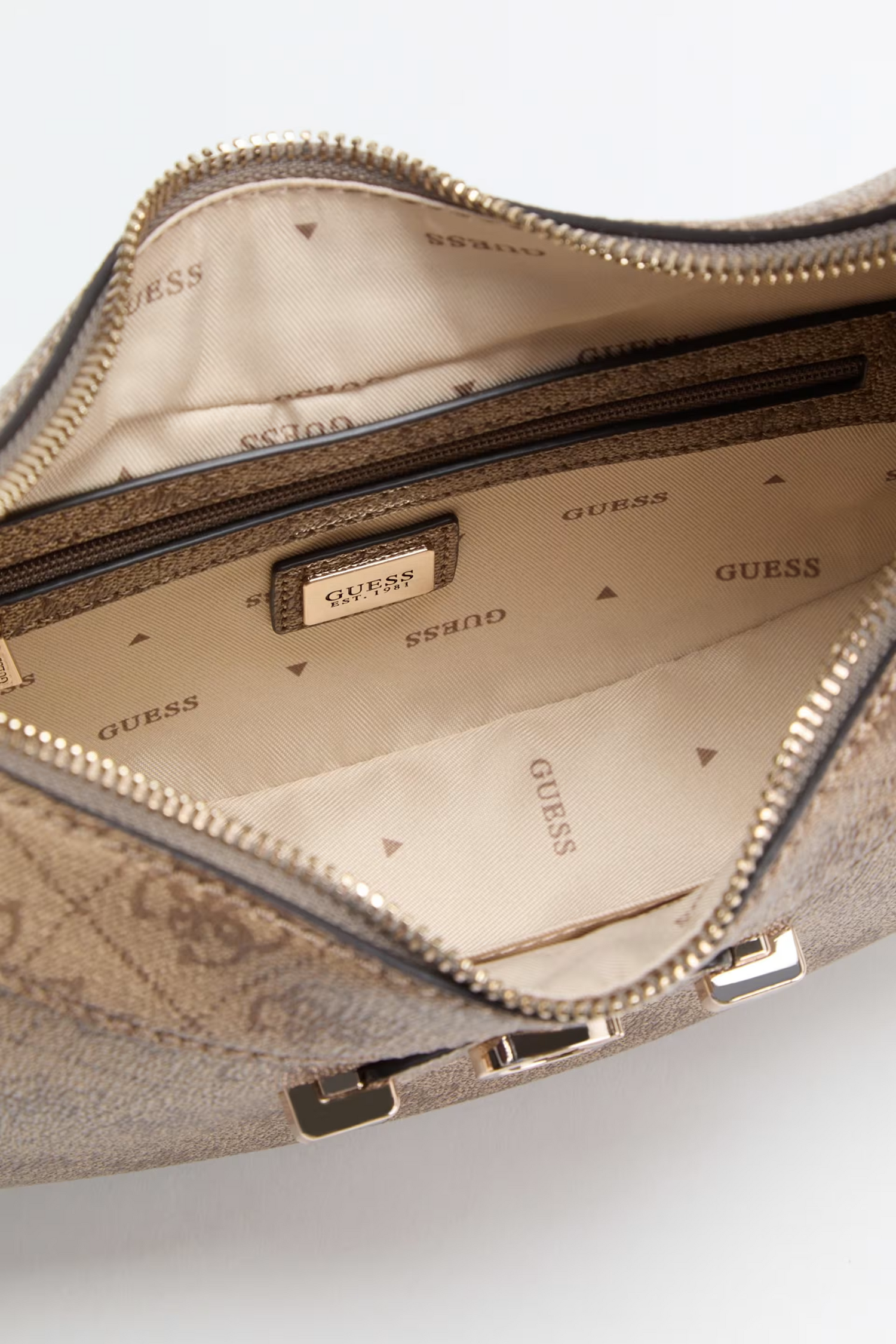 GUESS CARTERA SHOULDER BAG LINDSAY  LATTE LOGO