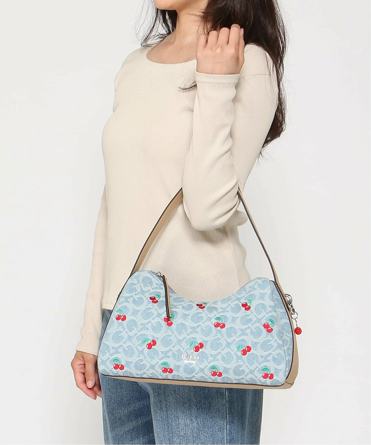 GUESS CARTERA JASMIN DENIM CHERRY