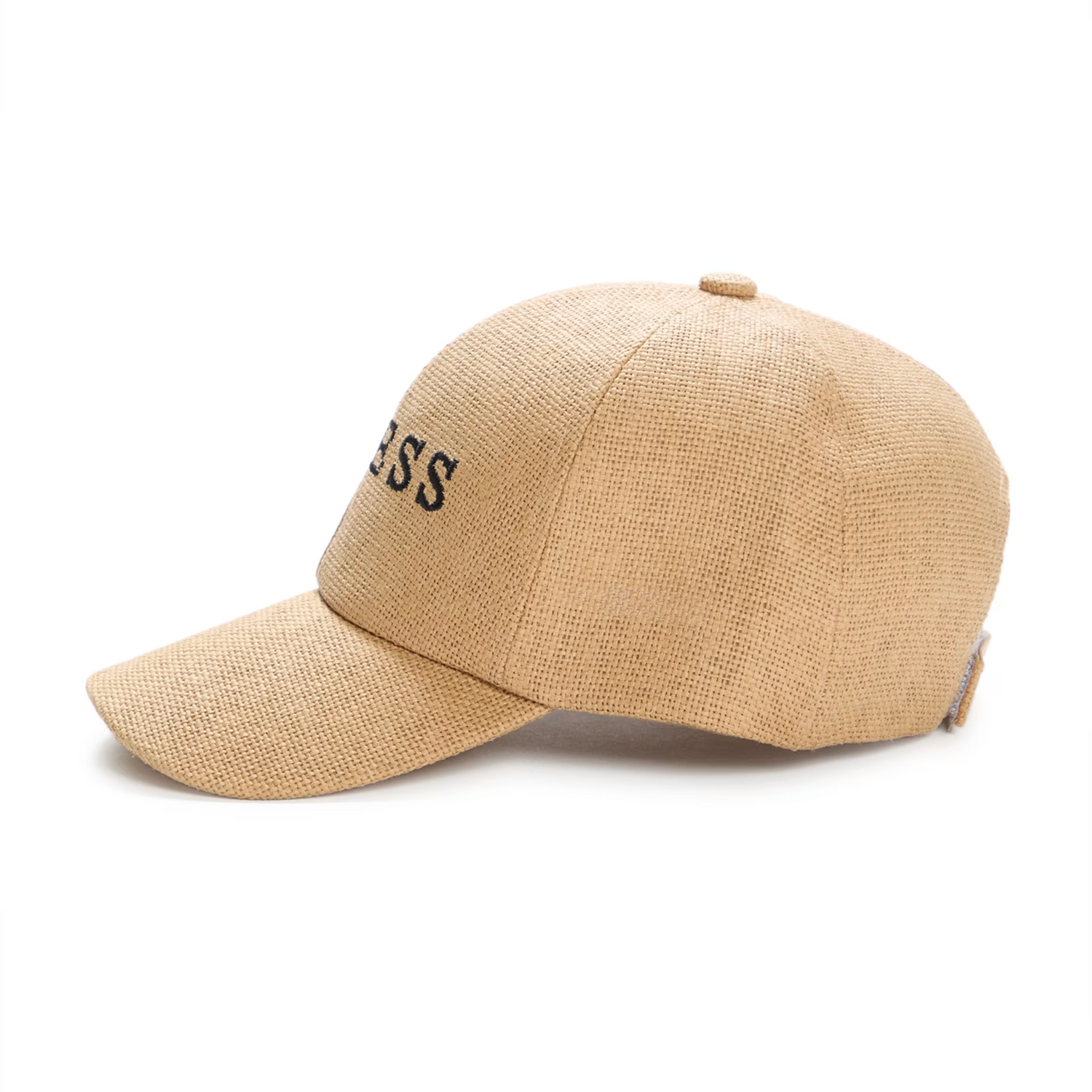 GUESS KEPI RAFFIA LOGO HAT - NATURAL