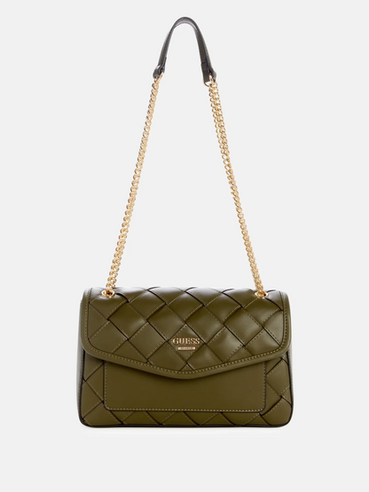 GUESS CARTERA BORDIZZO CROSSBODY  OLIVE