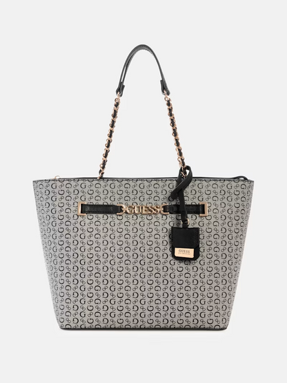 GUESS CARTERA RHIANNON TOTE - BLACK