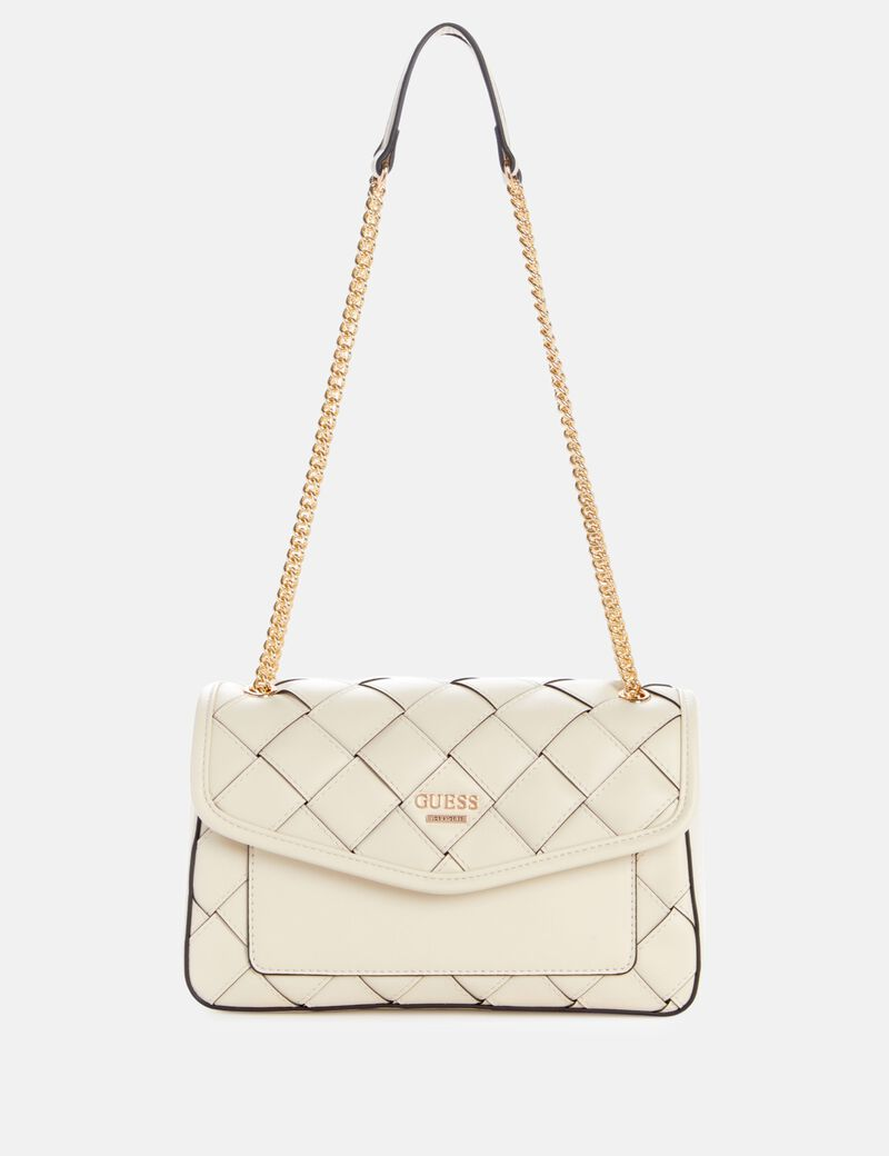 GUESS CARTERA BORDIZZO CROSSBODY VANILLA