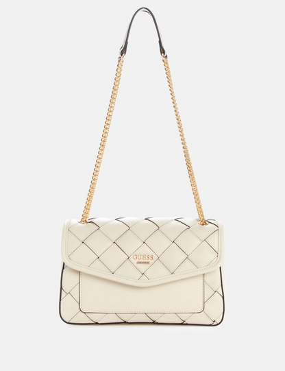 GUESS CARTERA BORDIZZO CROSSBODY VANILLA