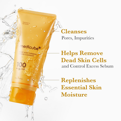 MEDICUBE KOJIC ACID TURMERIC TONING CLEANSER 120ML