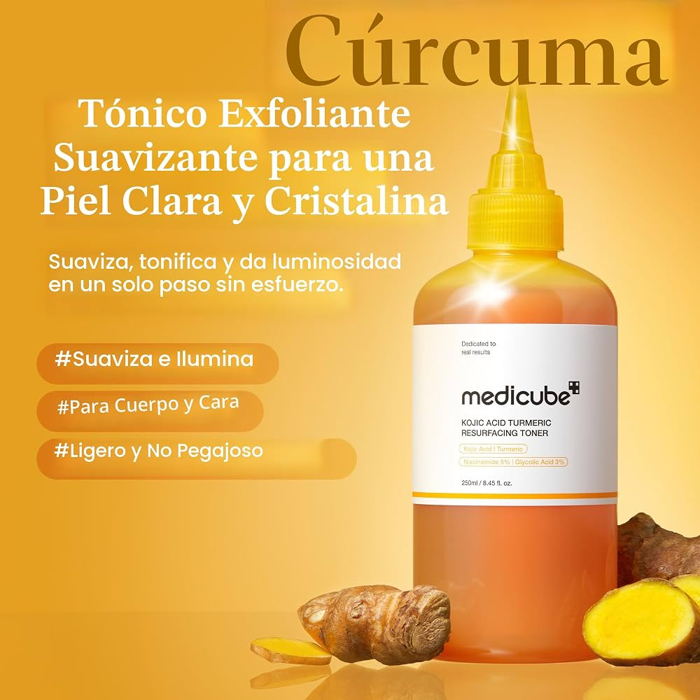 MEDICUBE KOJIC ACID TURMERIC RESURFACING TONER 250ML