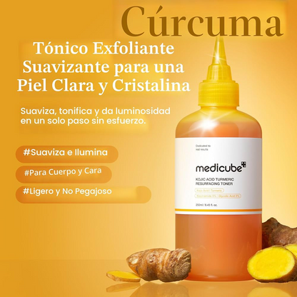 MEDICUBE KOJIC ACID TURMERIC RESURFACING TONER 250ML