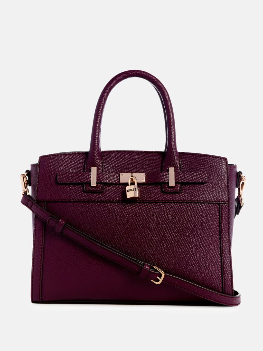 GUESS CARTERA BARTELSON SATCHEL BERRY