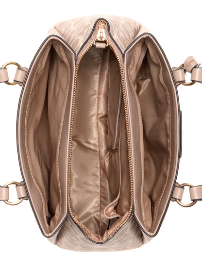 GUESS CARTERA KYRIE SATCHEL TAUPE