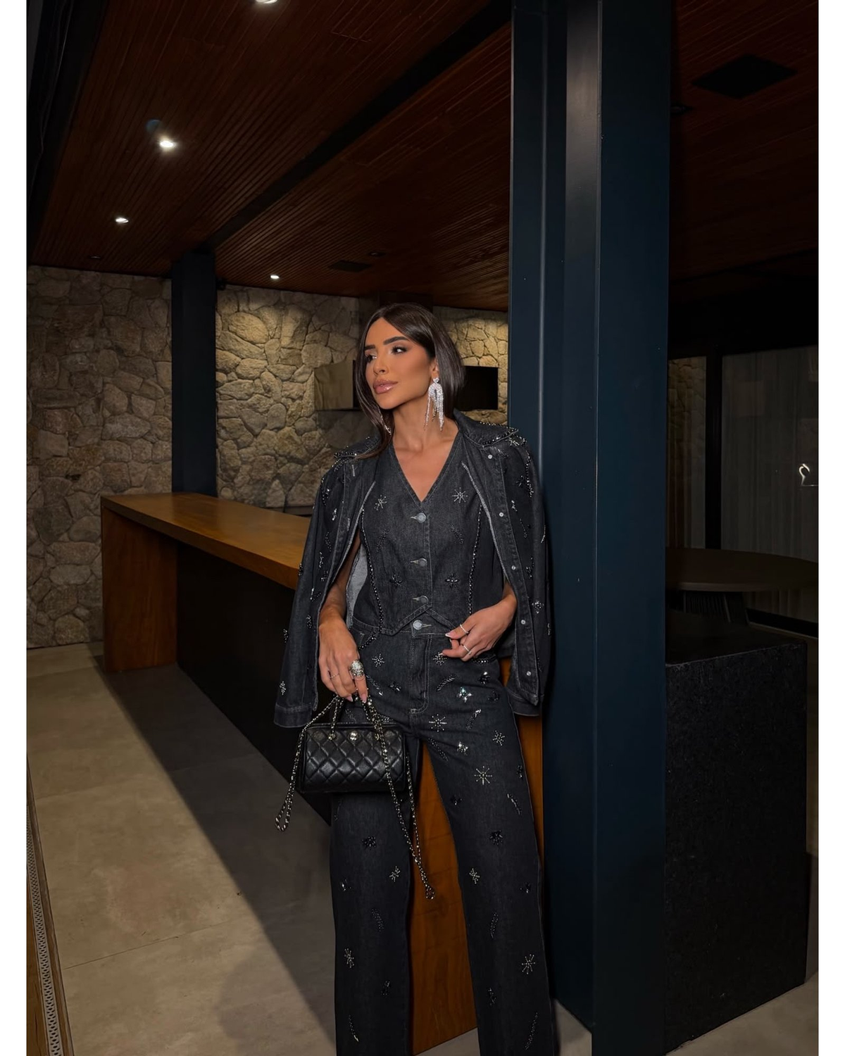 CAMPERA JEANS BIANCA CON PIEDRAS