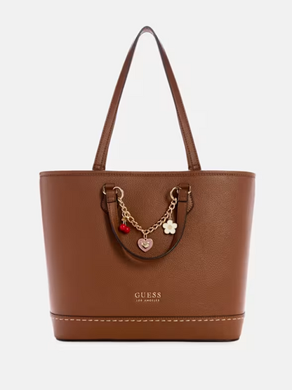 GUESS CARTERA TOTE BAG LYNNE COGNAC