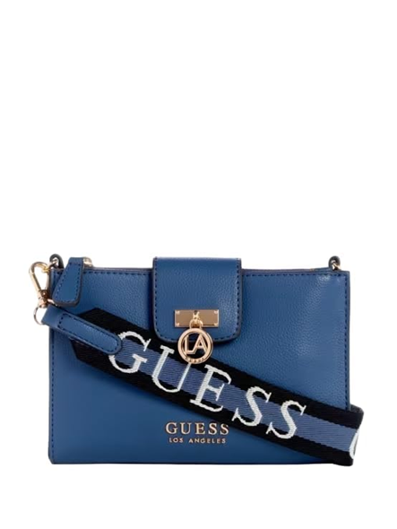 GUESS CARTERA HIGHMEADOW ZIP CROSSBODY NAVY