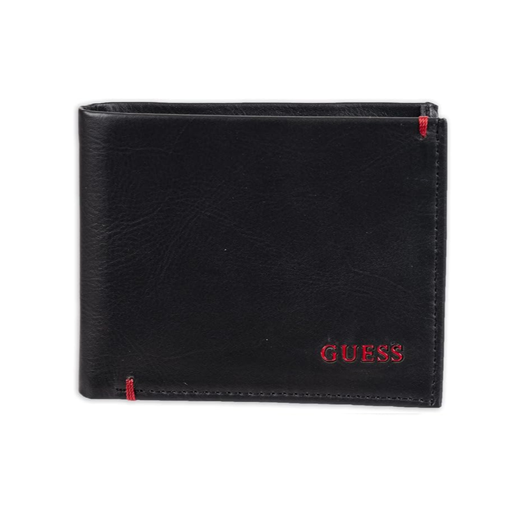 GUESS BILLETERA MASCULINA BLACK/RED 31GU13X030
