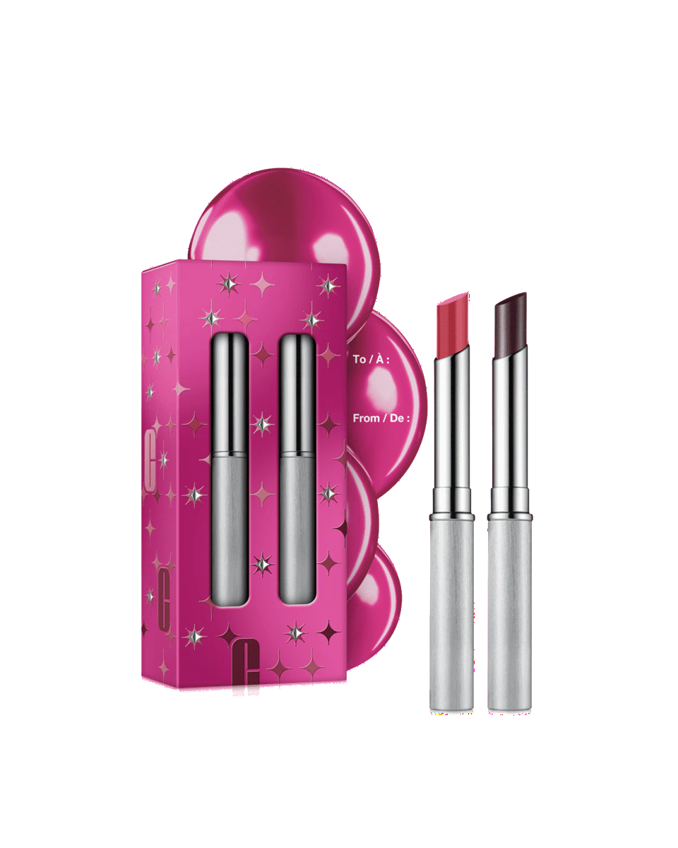 CLINIQUE SET ALMOST LIPSTICK BLACK &amp; PINK HONEY