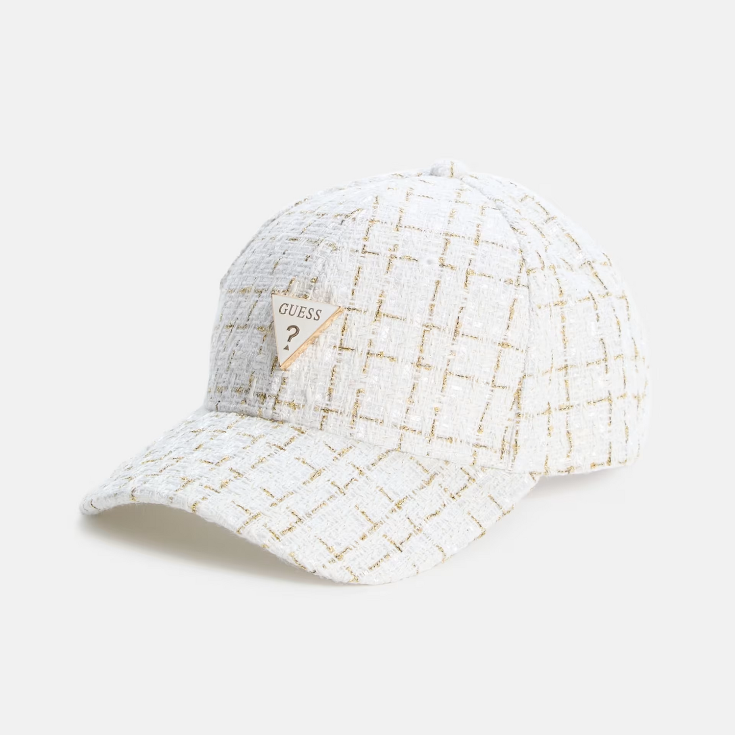 GUESS KEPI TWEED CAP WHITE