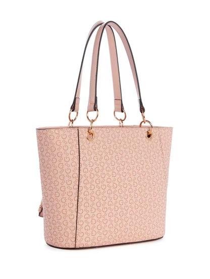 GUESS CARTERA ZAKARIA TOTE BAG LOGO ROSE PINK