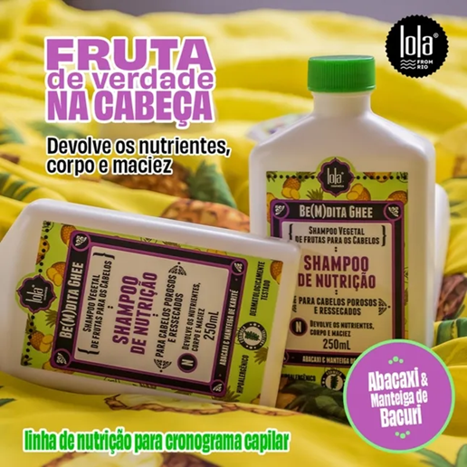 LOLA COSMETICS BEMDITA GHEE SHAMPOO ABACAXI 250ML