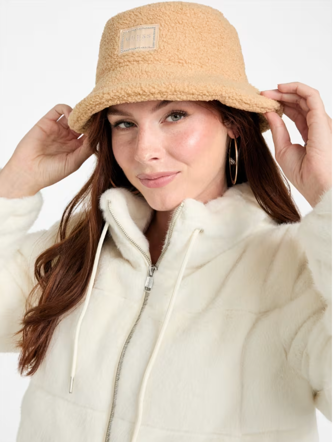GUESS SOMBRERO BUCKET TEDDY - TAN