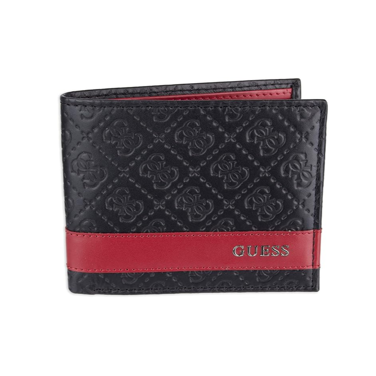GUESS BILLETERA MASCULINA BLACK/RED 31GU13X008