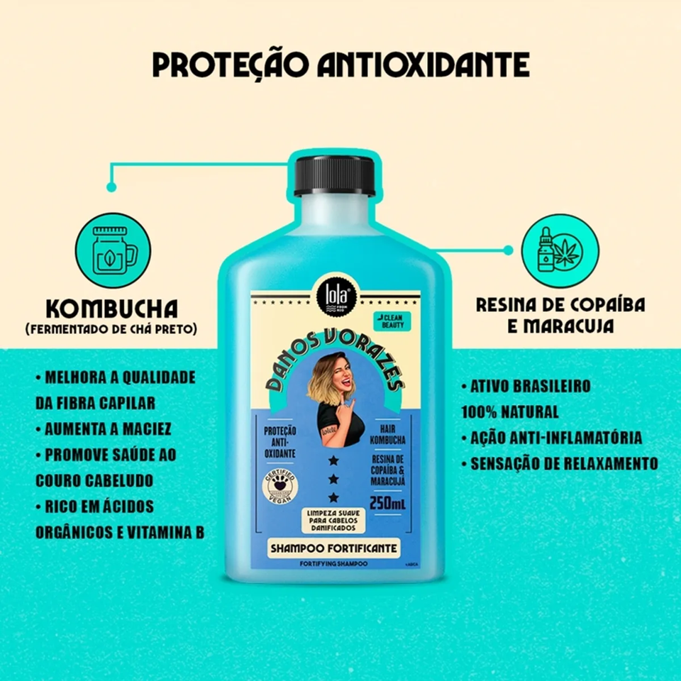 LOLA COSMETICS DANOS VORAZES SHAMPOO FORTIFICANTE 250ML