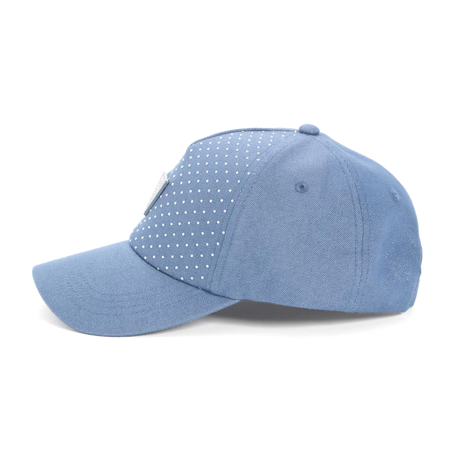 GUESS RHINESTONE LOGO DENIM HAT