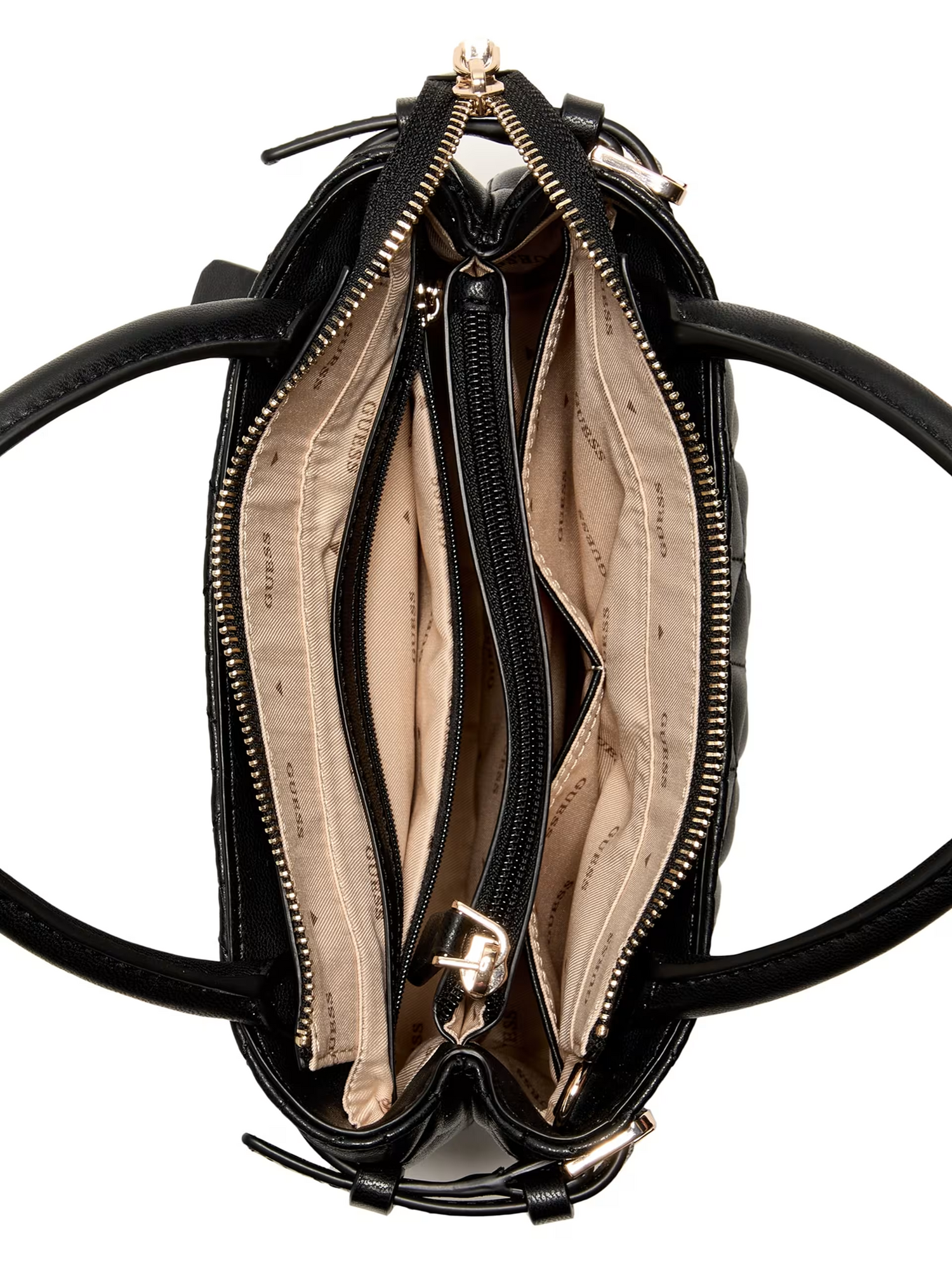 GUESS CARTERA SATCHEL PAISLEIGH BLACK