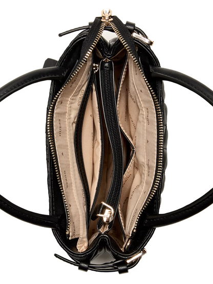 GUESS CARTERA SATCHEL PAISLEIGH BLACK