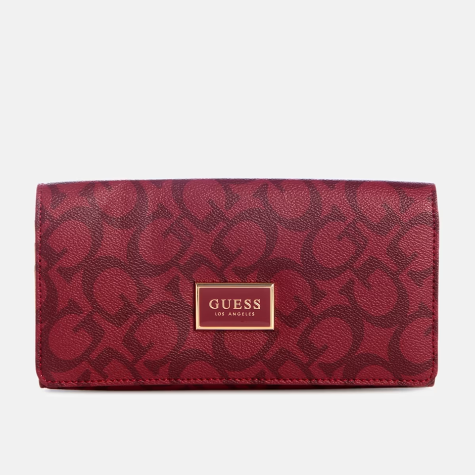 GUESS BILLETERA ABREE CLIP SLG BLACK CHERRY
