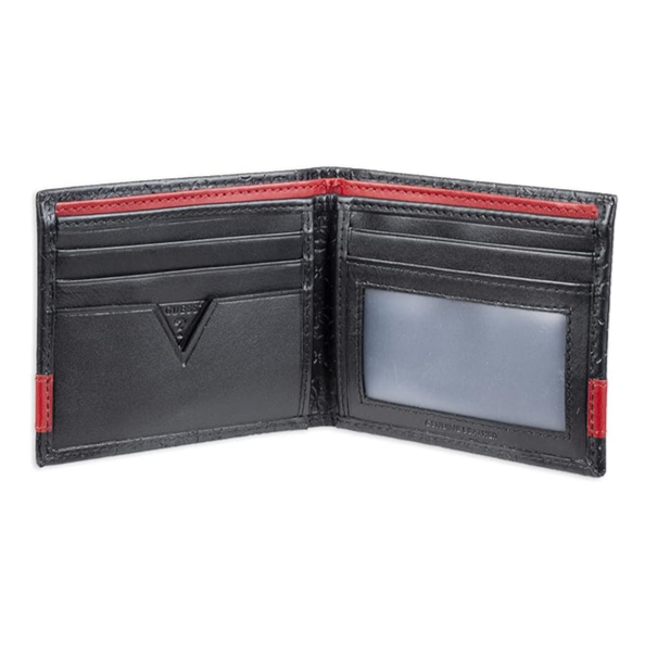 GUESS BILLETERA MASCULINA BLACK/RED 31GU13X008