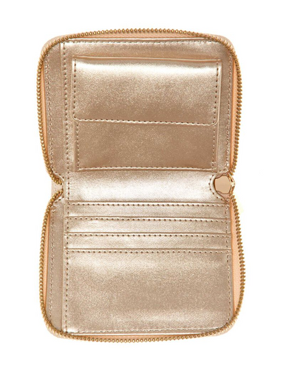 GUESS BILLETERA LAUREL SLG SMALL BROWN LOGO