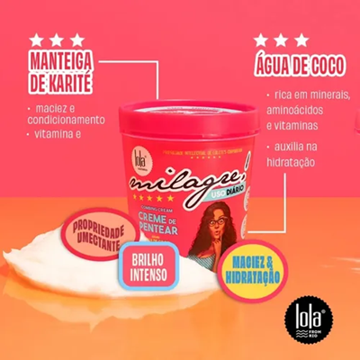 LOLA COSMETICS MILAGRE CREMA DE PEINAR 450G