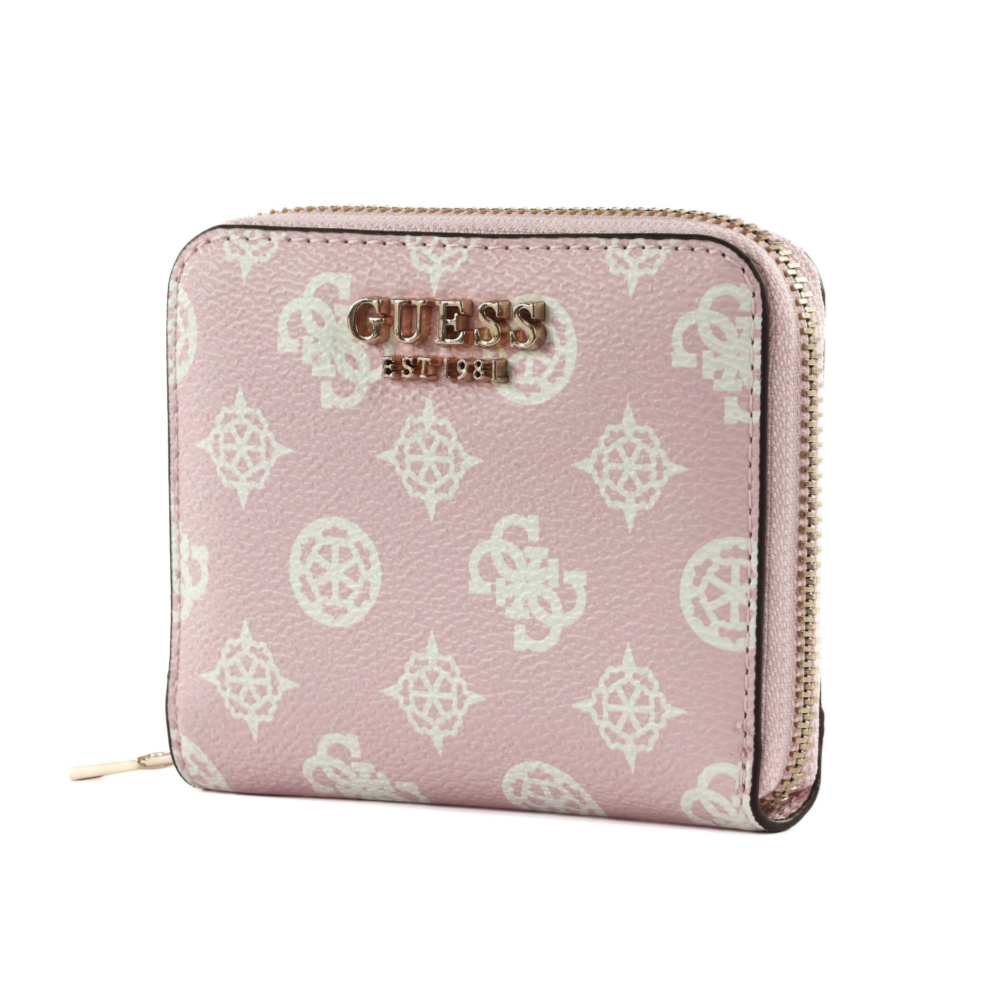 GUESS BILLETERA LAUREL SLG SMALL ROSE LOGO