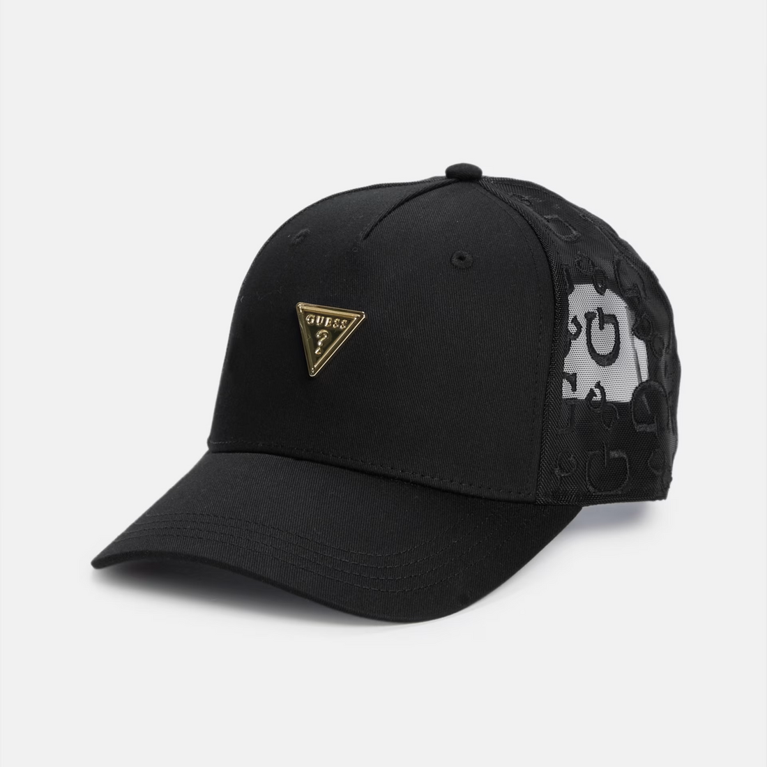GUESS KEPI MESH BASEBALL HAT - BLACK