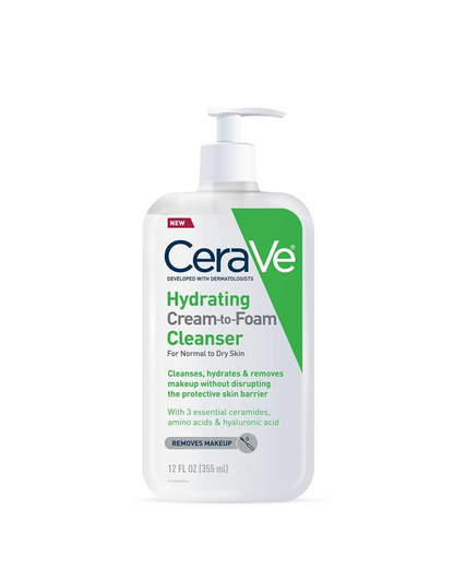 CERAVE HYDRATING CREAM-TO-FOAM CLEANSER 355ML