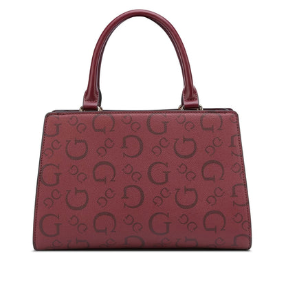 GUESS CARTERA LACY SATCHEL OXBLOOD
