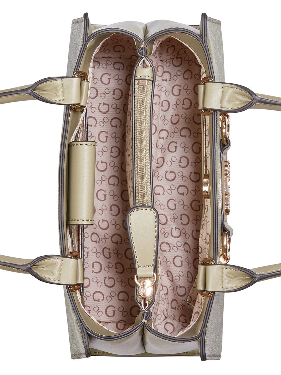 GUESS CARTERA SATCHEL LACY LIGHT MUSK