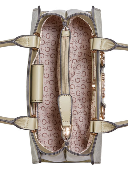 GUESS CARTERA SATCHEL LACY LIGHT MUSK