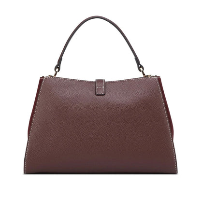 GUESS CARTERA RUDIE SATCHEL DARK WALNUT