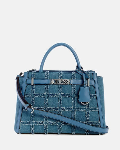 GUESS CARTERA HAUSER SATCHEL DENIM