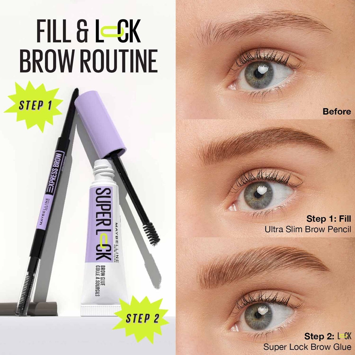 MAYBELLINE SUPERLOCK BROWN GLUE