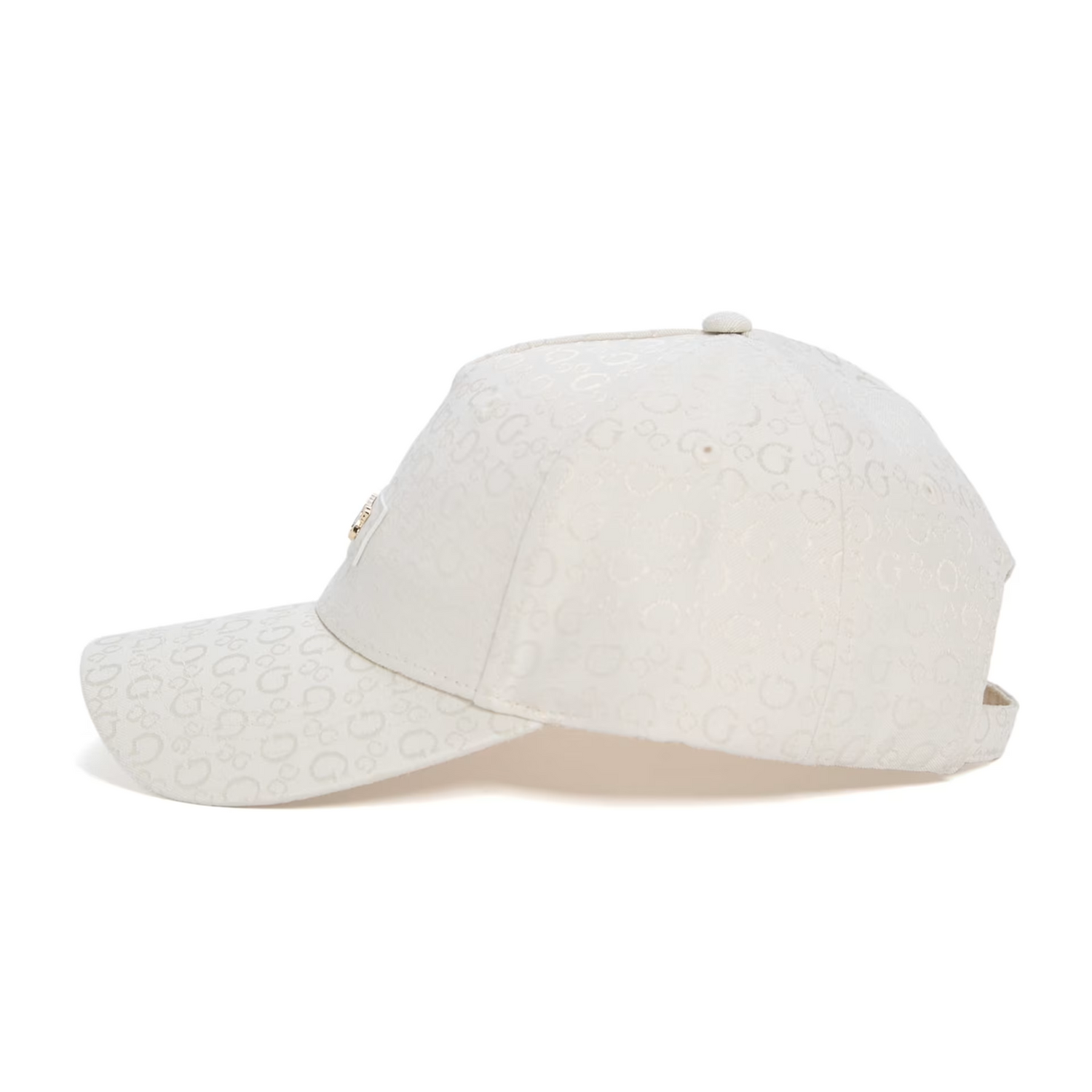 GUESS KEPI JACQUARD LOGO HAT WHITE