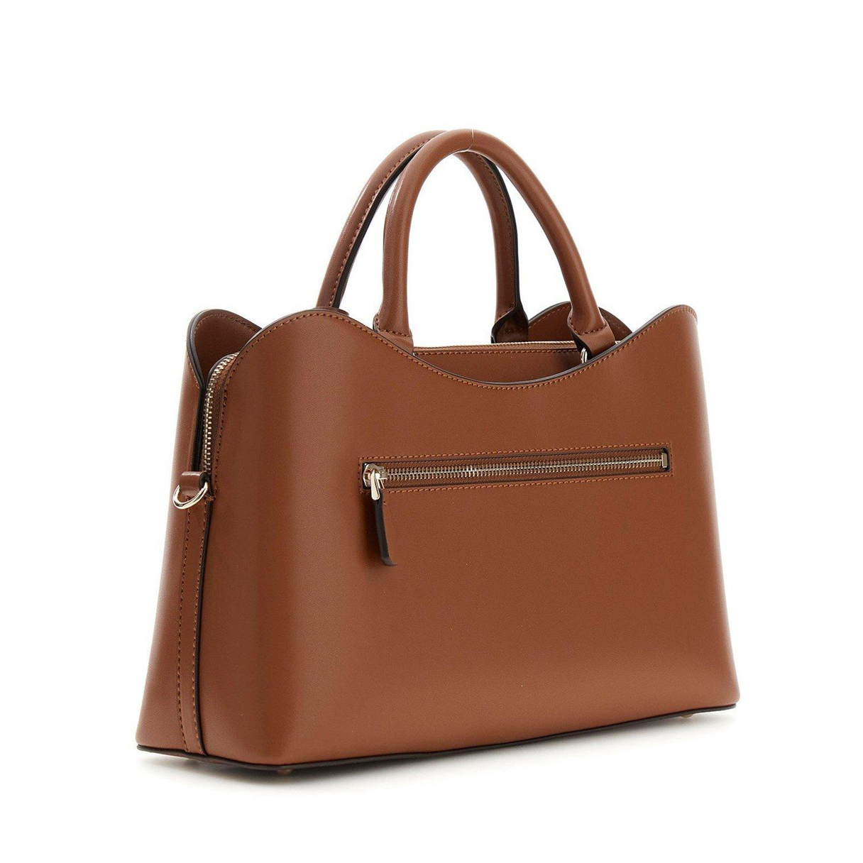 GUESS CARTERA SATCHEL JANIE COGNAC