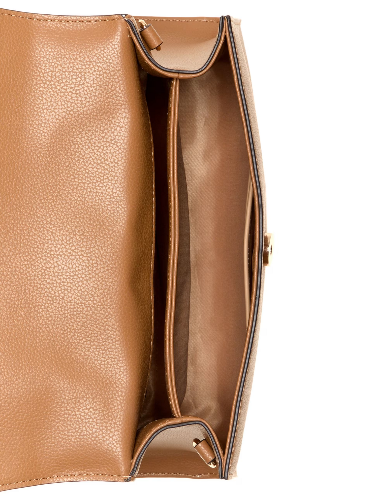 GUESS CARTERA SATCHEL RHIANNON SADDLE TAN