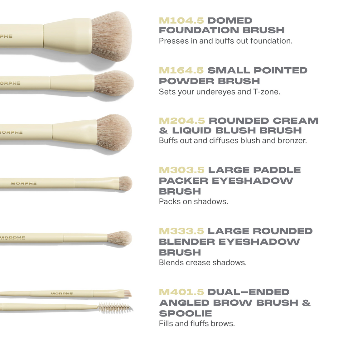 MORPHE SET DE BROCHAS BUTTERY BLENDS TRAVEL SET