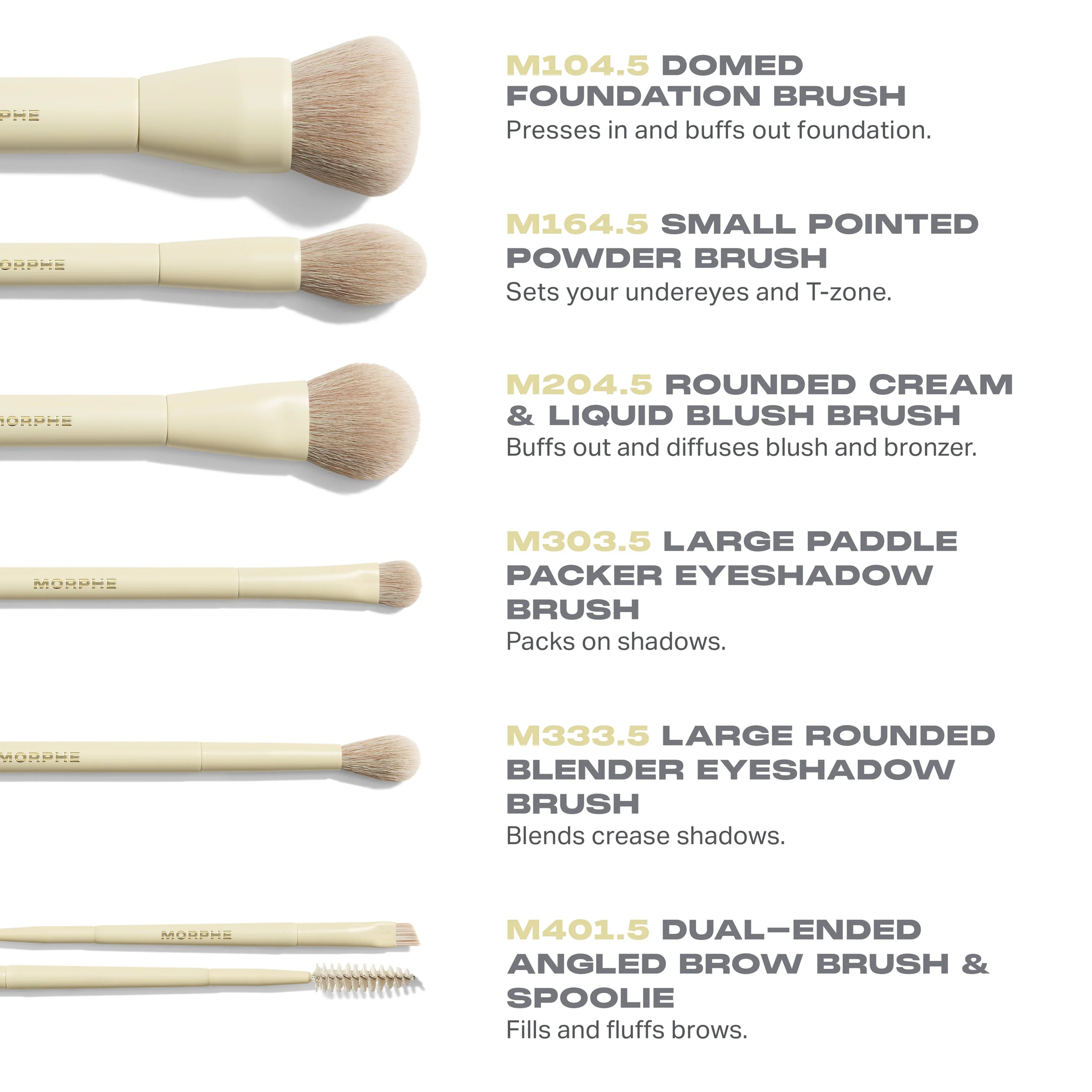 MORPHE SET DE BROCHAS BUTTERY BLENDS TRAVEL SET