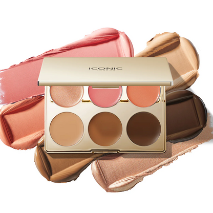 ICONIC MULTI-USE CREAM BLUSH, BRONZE &amp; HIGHLIGHT PALETTE