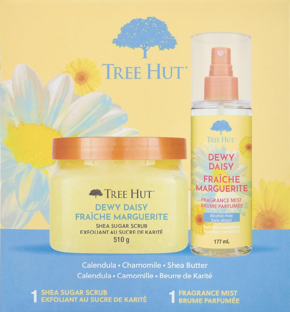 TREE HUT DEWY DAISY SET BODY SCRUB + FRAGRANCE