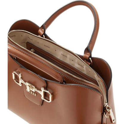 GUESS CARTERA SATCHEL JANIE COGNAC