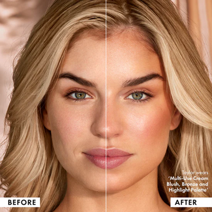 ICONIC MULTI-USE CREAM BLUSH, BRONZE &amp; HIGHLIGHT PALETTE