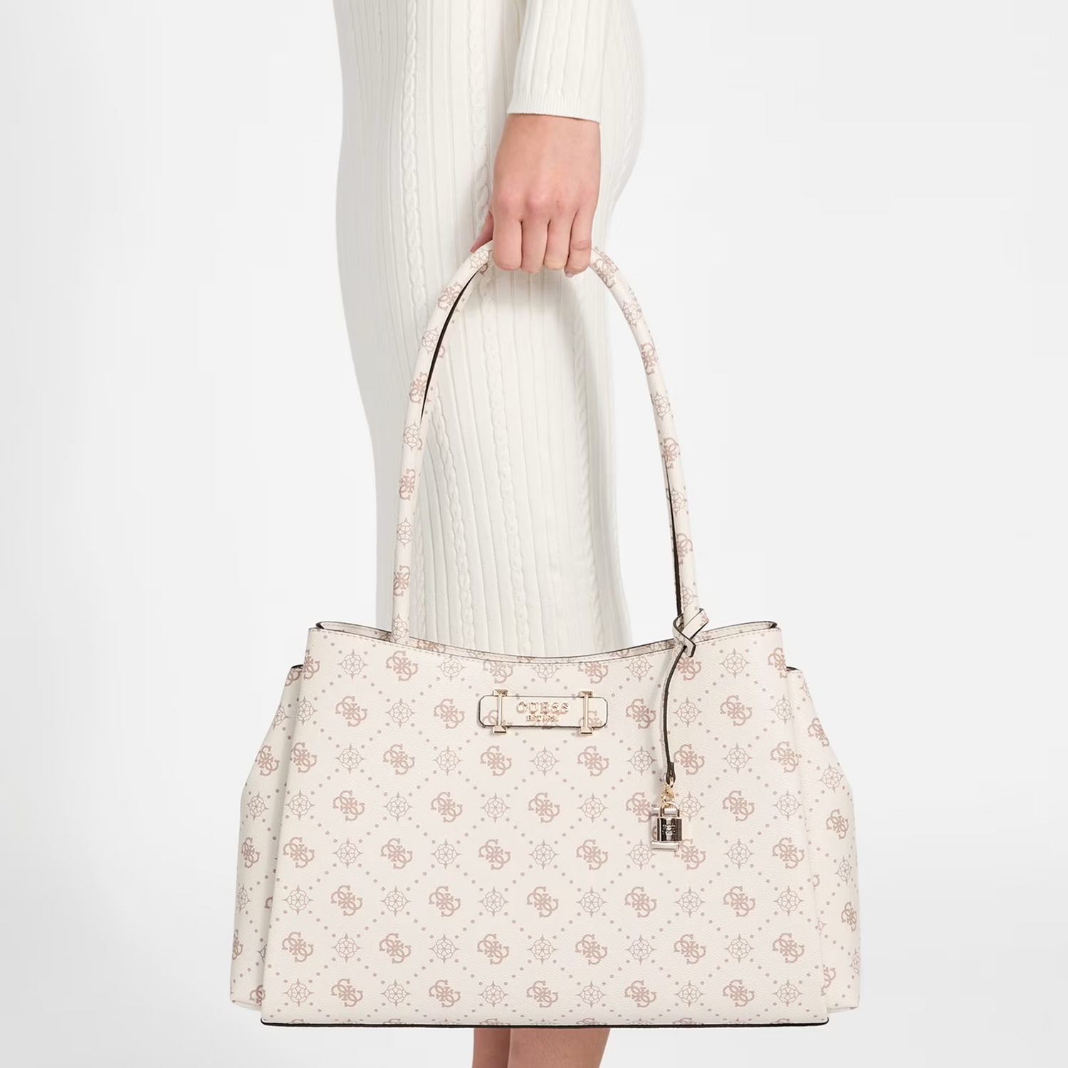 GUESS CARTERA CARRIE LOGO VANILLA