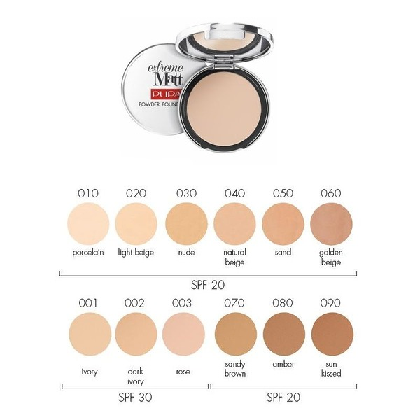 PUPA EXTREME MATT POWDER FOUNDATION SPF20